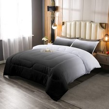 Grey Black Ombre Comforter Set Gray White Gradient Comforter Queen Multi 50