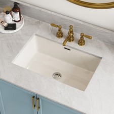 Undermount Bathroom Sink 24x16 Rectangle Vanity Sink with Deep Basin Overflow