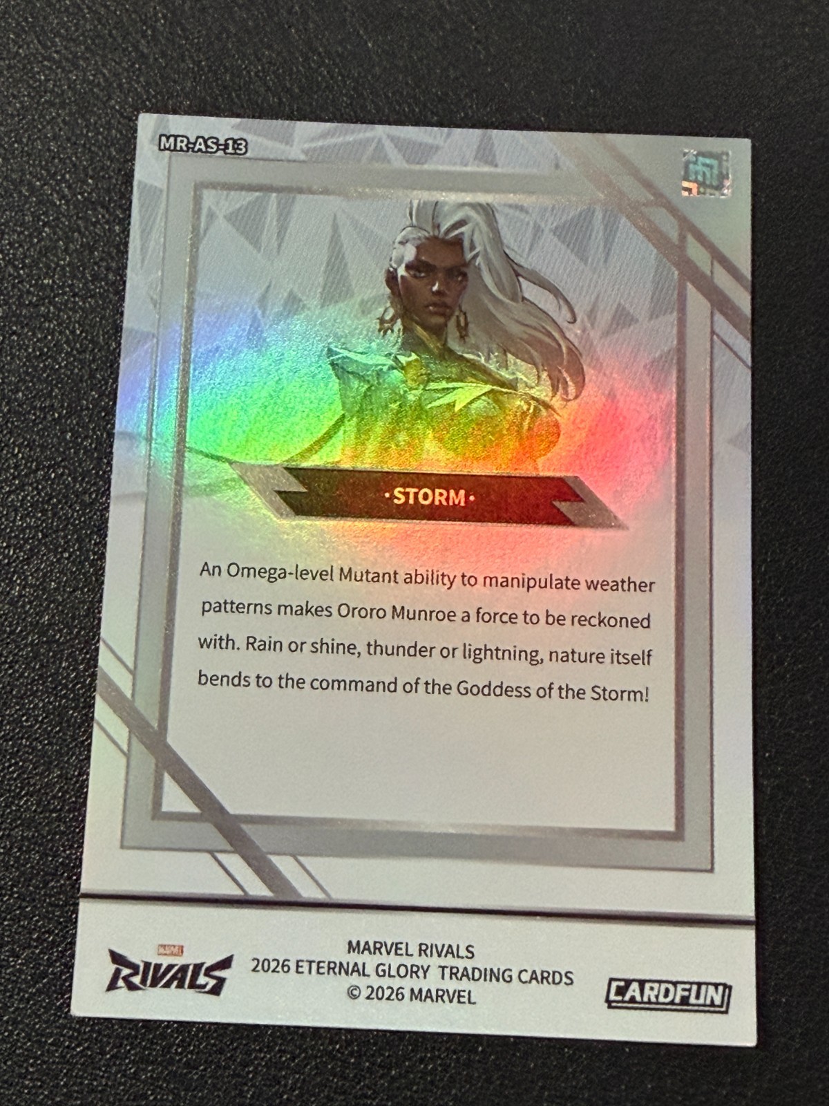 2026 Card Fun Marvel Rivals Eternal Glory - Storm - MR-AS-13 - LANASTOP ...