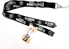 Denver Nuggets Blackout Lanyard Keychain Double Sided Breakaway Safety Design...