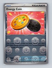 Energy Coin 081 2025 Pokemon S&V Black Bolt Poke Ball Reverse Holo Card NM+