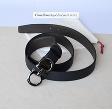Ferragamo Reversible Black /Brown Men belt length 120 cm Black Gancini buckle