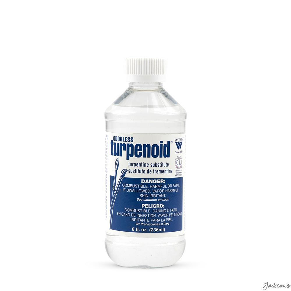 Weber Odorless Turpenoid Mineral Spirit 236ml Oil Paint Thinner And Brush Cle...