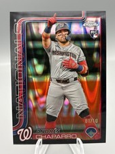 ANDRES CHAPARRO 2025 Topps Chrome RC /10 Black RayWave #187 Nationals