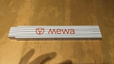 Meterstab Zollstock Werbung Mewa, rot/wei&szlig;