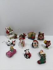Lot of 12 Animal Christmas Ornaments Woodland  Domestic Animals