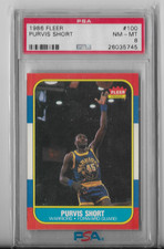 1986 Fleer Purvis Short #100 PSA 8 NM-MT Warriors