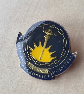 Vintage South Africa Westkoppies Hospital Medical brooch pin badge