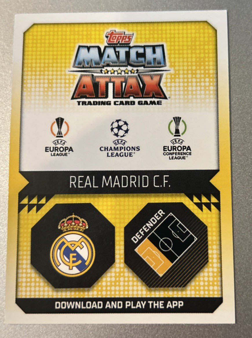 2022-23 Topps Match Attax David Alaba 100 Club Silver Foil