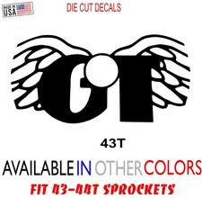 BMX BIKE GT WING SPROCKET 43-44T DECALS DIE CUT VINYL STICKERS FOR CHAINWHEEL