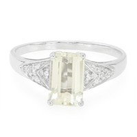 Cavill Damenring Sterlingsilber Kunzit 1,04Ct Oktagon Kanariengelb