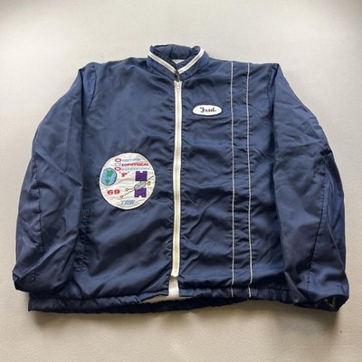 Vintage NASA Jacket Mens Large Blue Space Orbiting Geophysical Observatory 60s