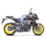 Pot d'échappement noir SBK LV-10 inox pour moto Yamaha MT10