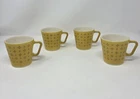 Vintage Pyrex Yellow Butterscotch Starburst Mug Cup 1410 USA 10 oz. Lot of 4