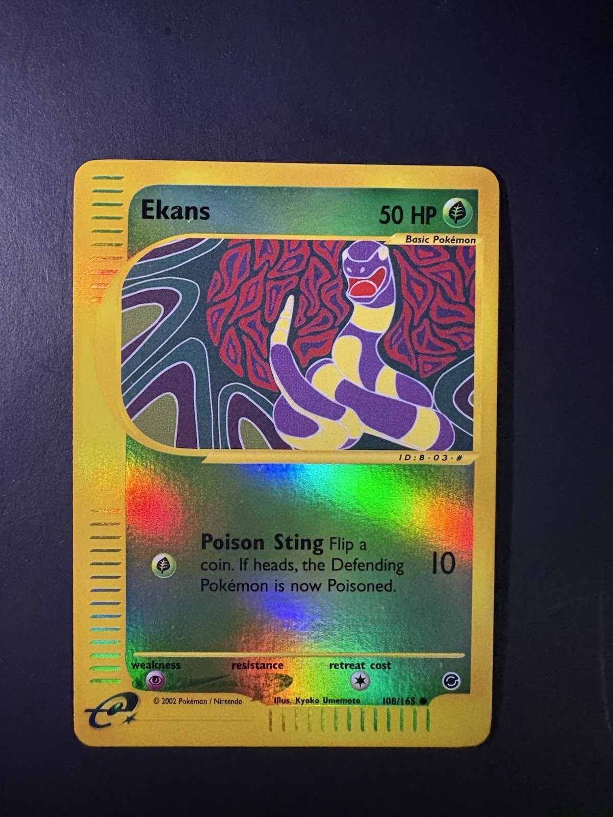 Pokémon Ekans 108/165 Expedition Reverse Holo E-Reader NM