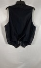 Wilsons Men's Black Leather Snap Front Vest Pockets Vintage 90s Y2K Size Large — photo 2