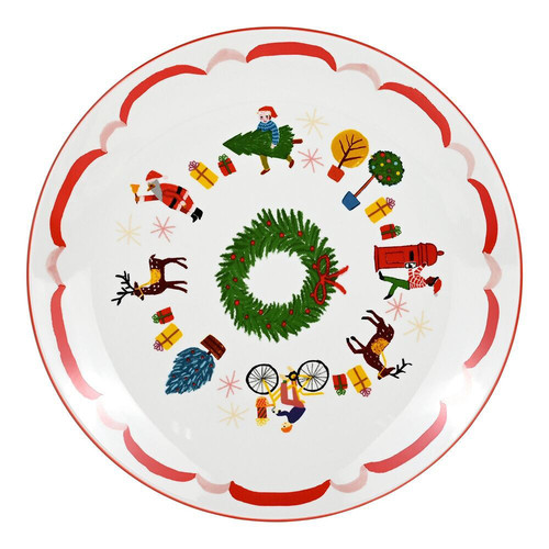 Porto Night Before Porcelain Round Serving Plate Dish Kitchen Serveware 30cm - Picture 1 of 2