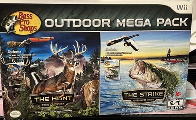 Nintendo Wii Bass Pro Shops The Hunt + The Strike Outdoor Mega Pack Big Box