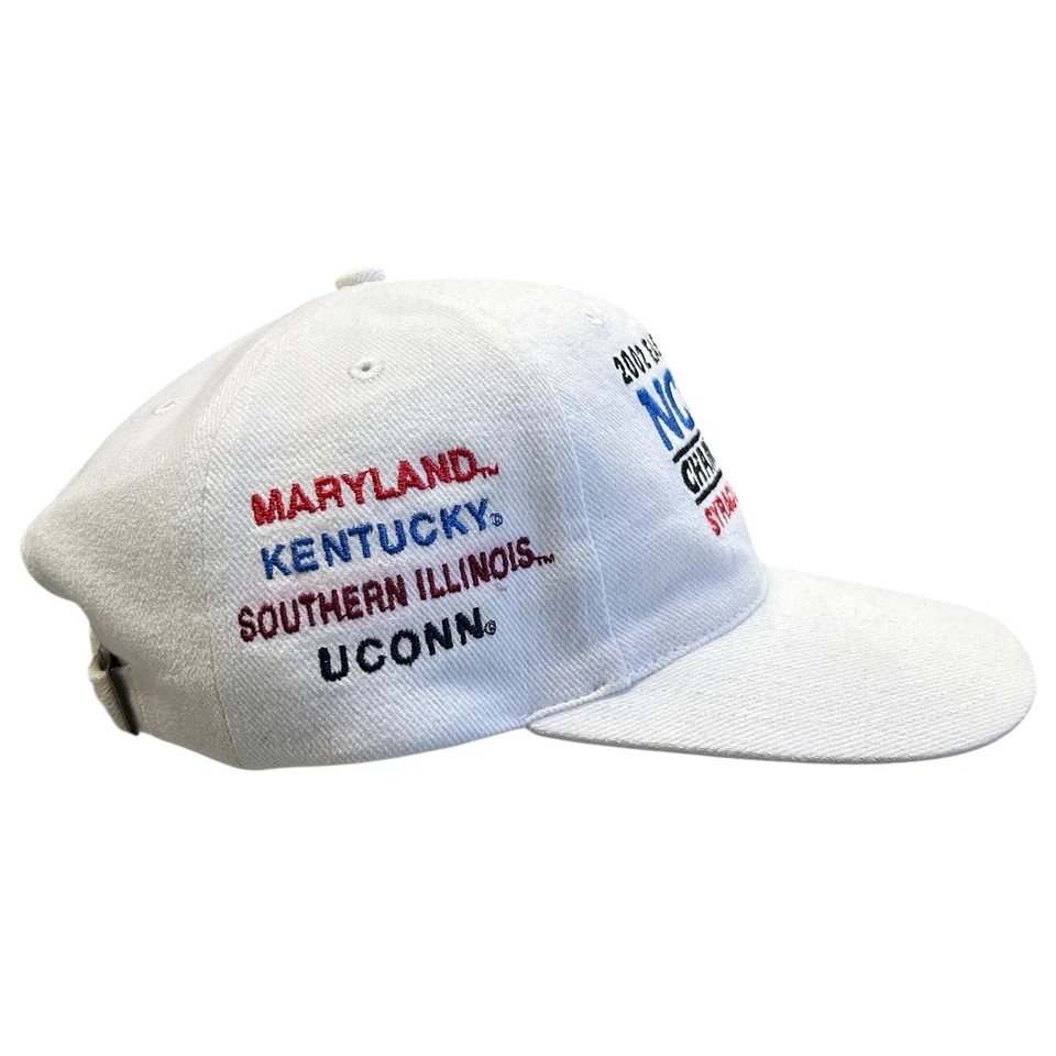 Винтажная белая бейсболка NCAA Basketball 2002 Championship Maryland Kentucky с ремешком - Изображение 3 из 4