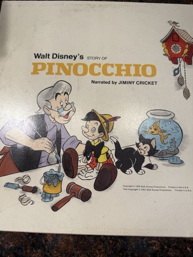 WALT DISNEY'S Pinocchio 1969 Disneyland ST-3905 Childrens Vinyl LP Record Only - Imagen 6 de 12