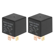 2 Pcs Black 12V 80A 5-Pin Auto Relay Waterproof Multi-Purpose Car Relay SPDT