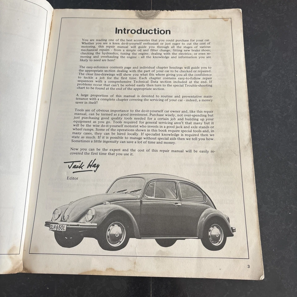 VW Volkswagen Beetle Autodata Workshop Manual from 1968 to 1978. - Image 3 of 4