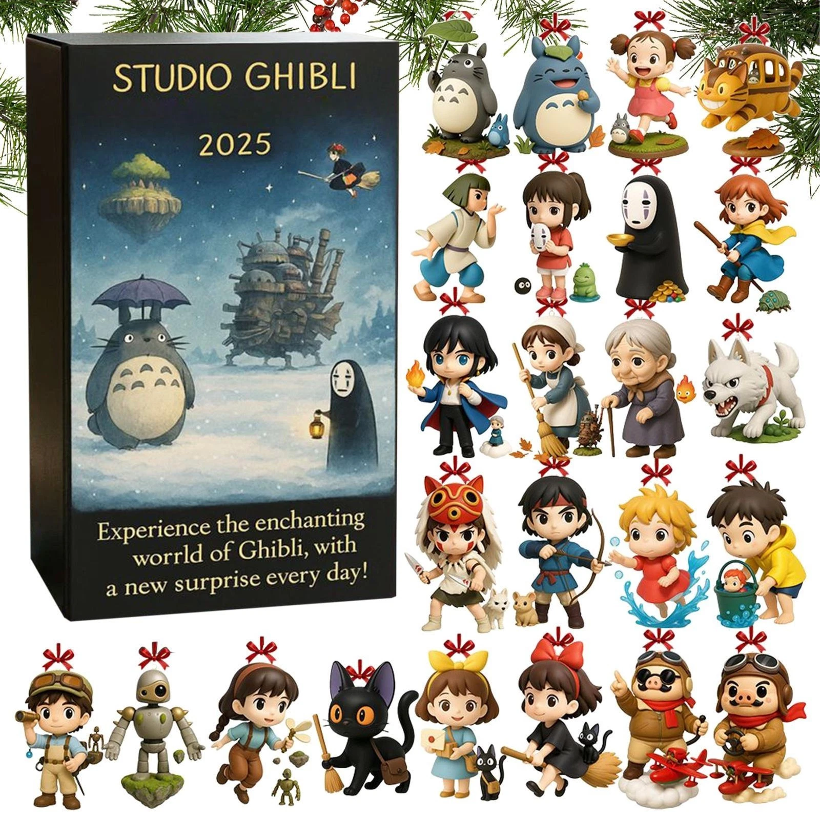 2025 Studio Ghibli Acrylic Advent Calendar 24 Days Collectible Decor