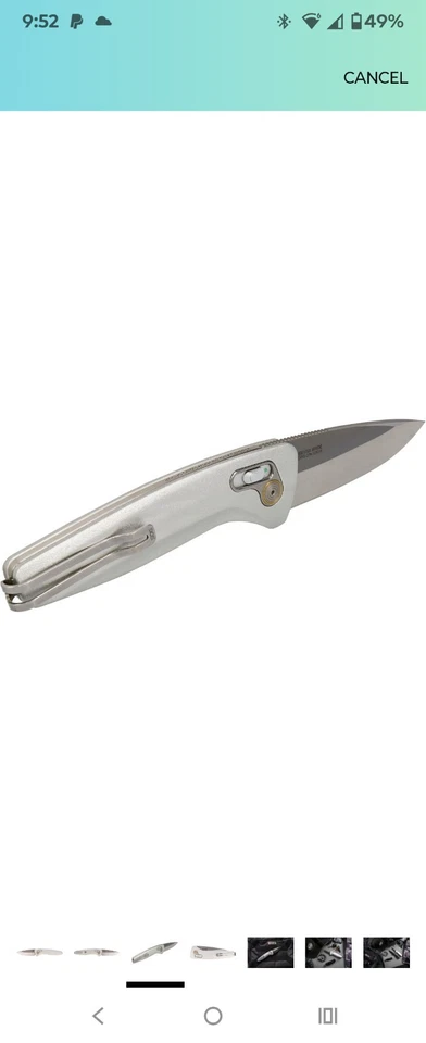 sog 10 au/3.1 drop point/silver+ 铬 — 第 3/4 张图片