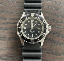 Seiko SCUBA 200m Dive Watch Women's Quartz New Strap Used SA1006