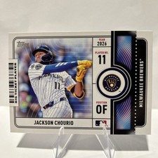2026 Topps Series 1 Big Ticket Player #BTP-12 Jackson Chourio Milwaukee Brewers