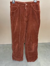 Vintage 70s Sears Rust Colored Corduroy Pants Size 100 Cotton