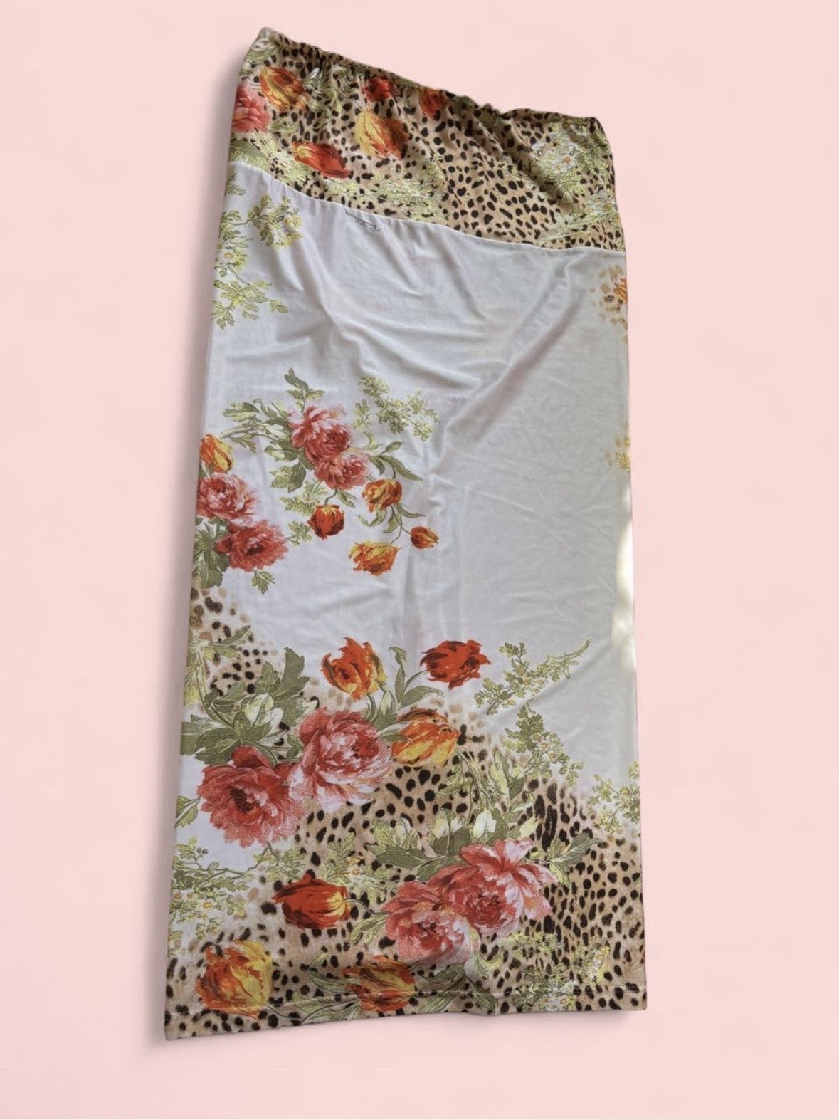 Roberto Cavalli SS2002 Floral Leopard Print Maxi Skirt image 2