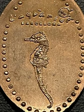L’aquarium Barcelona Cu Elongated Coin #072523