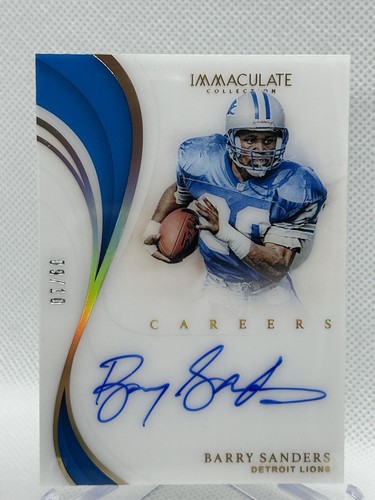 2019 Panini Immaculate Collection Careers Auto Barry Sanders /10 Lions #ICA-BS
