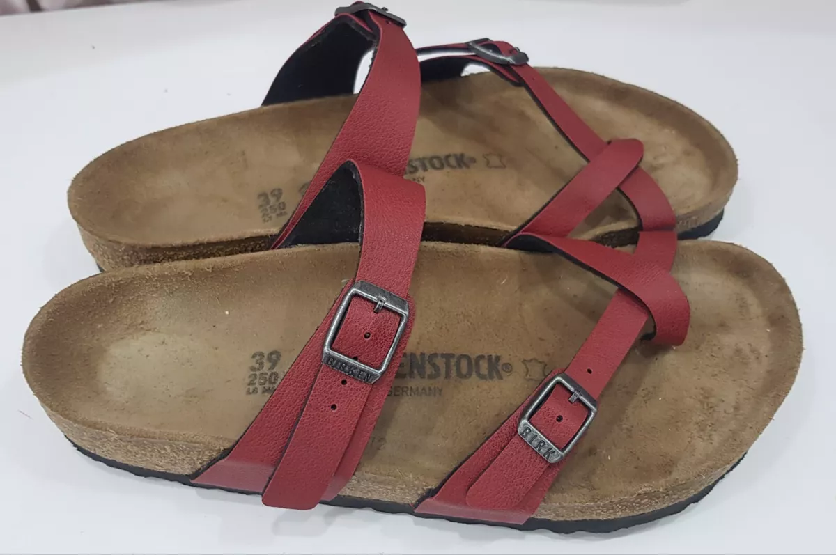 Birkenstock Mayari Women s Slide Sandal Red Size 39 L8 eBay