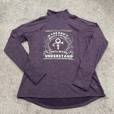 Layer 8 Qwick Dry Prince Symbol Mock Active Jacket Womens Medium Purple Outdoor