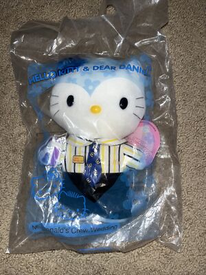NEW Vintage Hello Kitty Dear Daniel McDonalds Crew Wedding 9  Plush, Sealed Bag
