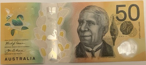 AUSTRALIA $50 Fifty Dollar 2018 Error Bank notes - Picture 2 of 3