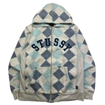 ジャケット・アウター Stussy Checkered Zip Up hoodie s-l400.jpg