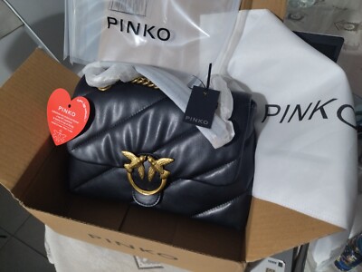 ORIGINAL PINKO LOVE LADY PUFF Tasche Damen Leder schwarz - 