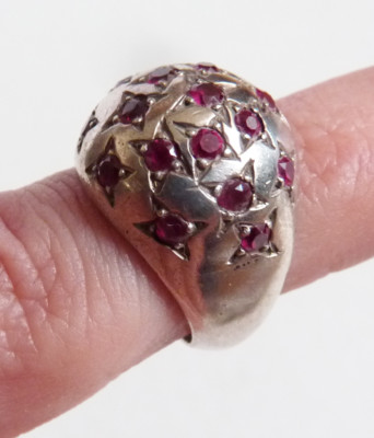 Bague Chevalière Ancienne En ARGENT Massif - Style Art Déco - Taille 50