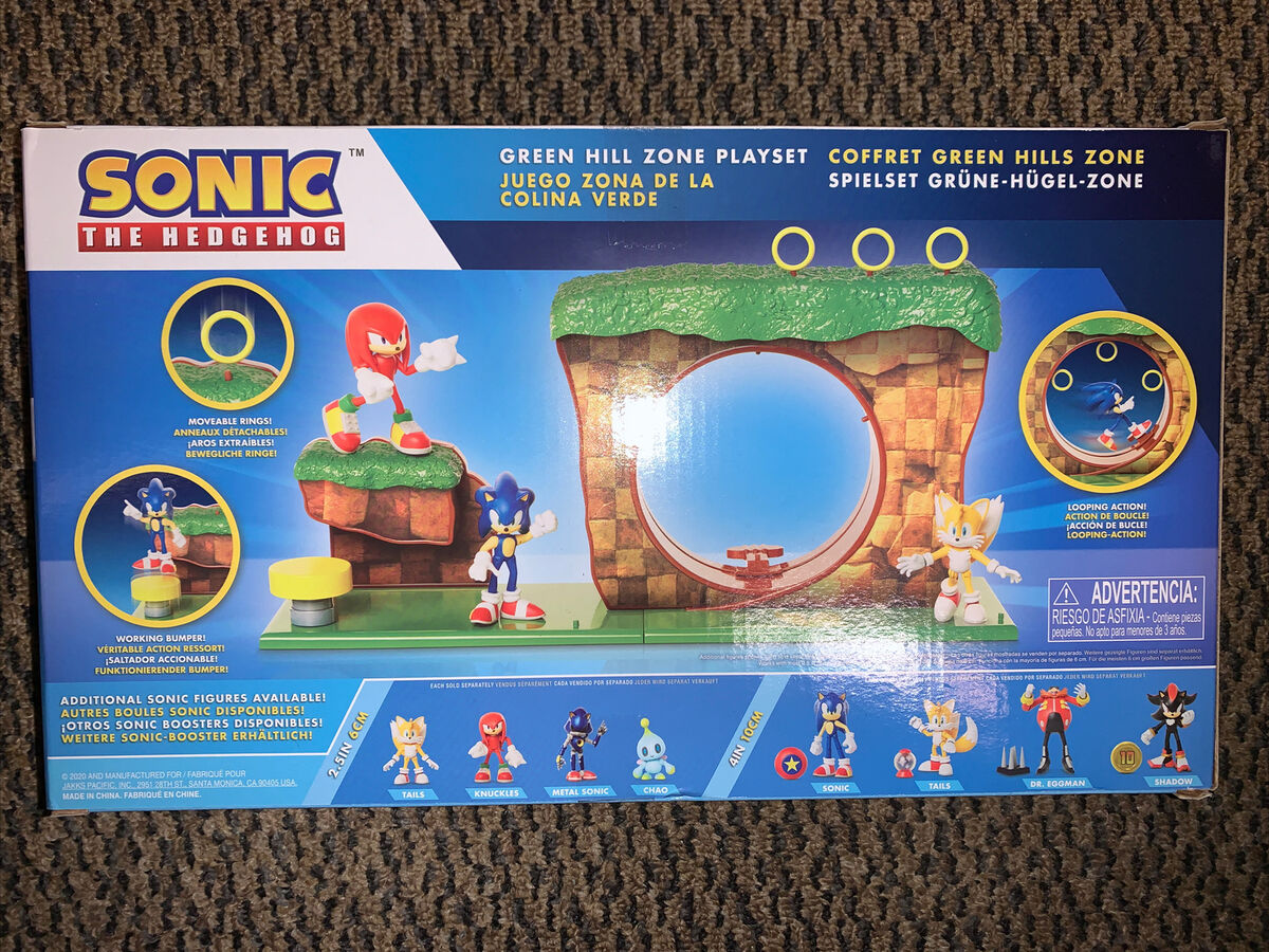 GREEN HILL ZONE Sonic The Hedgehog 10 Piece Playset FIGURE INCLUDED Sonic  Figure 192995403932