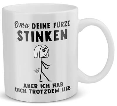 Oma Geschenk Geburtstag Grossmutter Tasse Deine Fürze Stinken Frauen Weihnachten