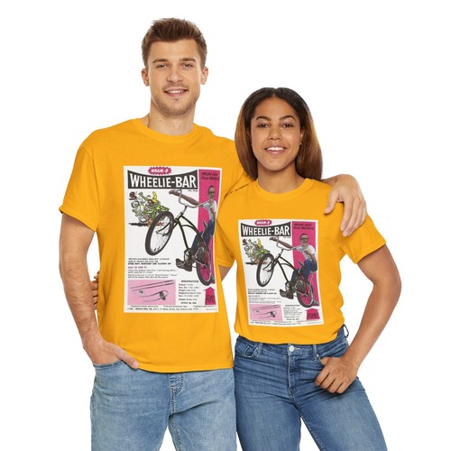 Retro WHAM-O WHEELIE-BAR FOR DRAG BIKE PRINT AD T-Shirt, Vintage Drag Bike Tee, - Picture 31 of 121