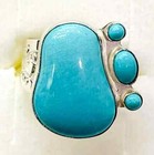 HSN Jay King Sterling Silver Cloudy Mountain Turquoise Ring Size 7 — photo 2