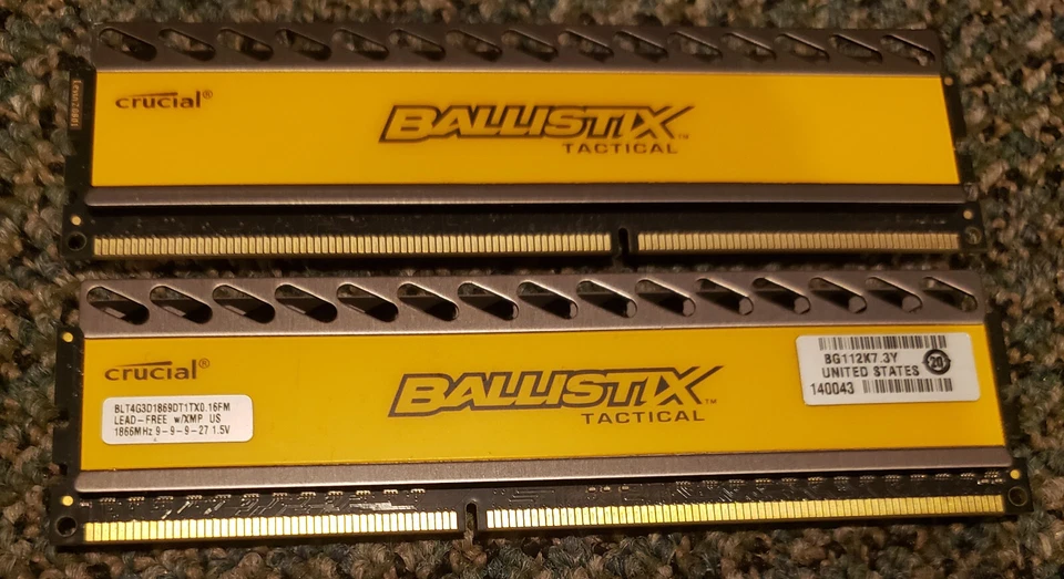 BALLISTIX 8GB KIT (4GBX2) DDR3-1866MHz PC3-14900 - Image 3 of 3