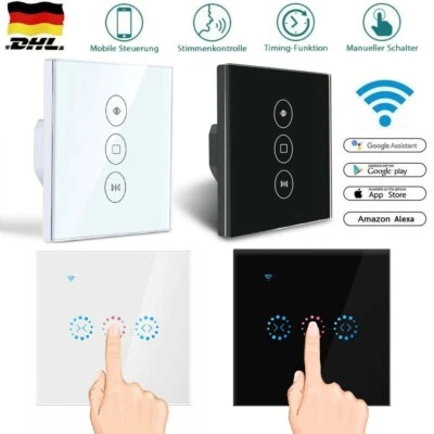 MARKENLOS Alexa Rolladen Zeitschaltuhr WLAN Rolladenschalter,Smart LED Jalousien Schalter.