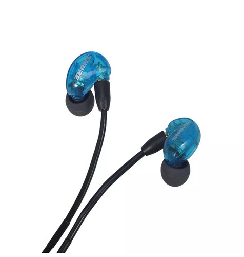 SHURE SE215 Earphone In-ear Detachable Professional Sound Isolating - Blue - Foto 2 di 9