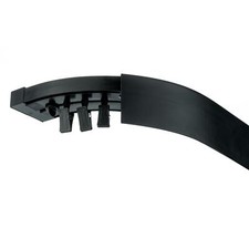 Curtain Rail Track Black PVC Ceiling SET HOOKS or CLIPS + CORNER and COVER
