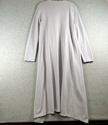 Saga Made In Italy Women M/L Open 100% Cotton Long Jacket Gray Lavender NWT Flaw - Picture 16 of 16